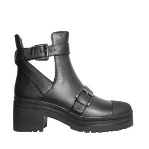 MICHAEL Michael Kors Corey Black Leather Cutout Ankle Boot